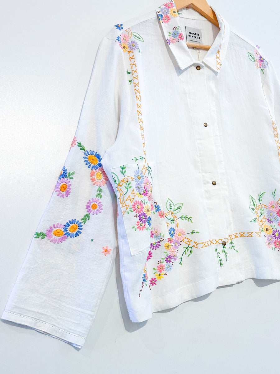 Marley embroidered linen shirt