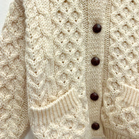 Vintage Childs Aran Knit Cardigan