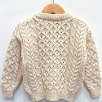 Vintage Childs Aran Knit Cardigan