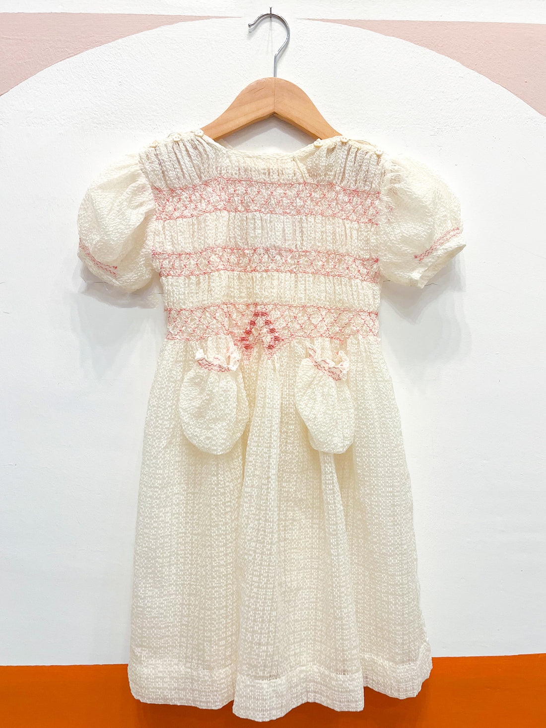 Antique Seersucker Childs Dress