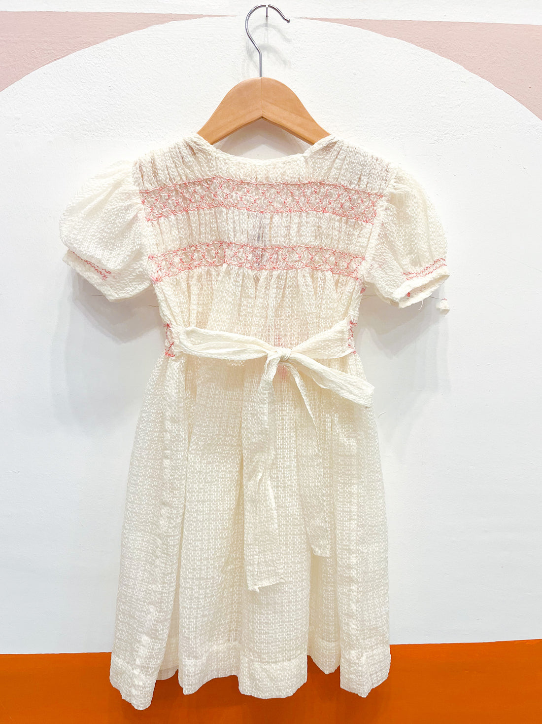 Antique Seersucker Childs Dress