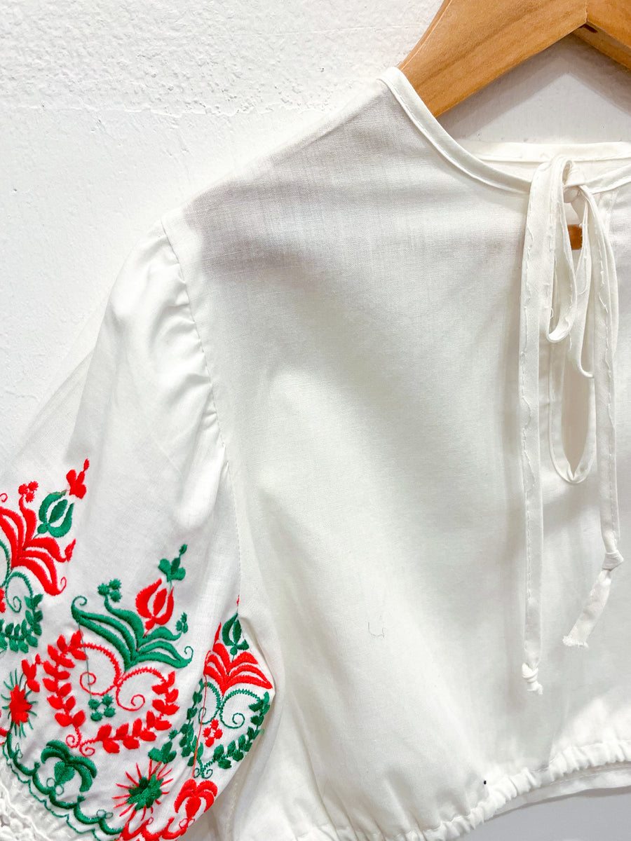 Vintage Childs Embroidered Blouse