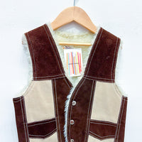 Vintage Sheepskin Suede Gilet