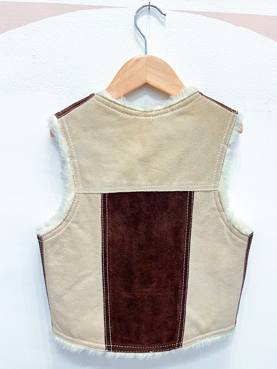 Vintage Sheepskin Suede Gilet