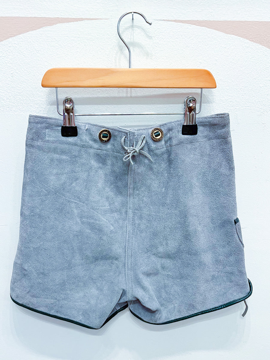 Vintage Kids Leiderhosen Suede Shorts