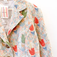 Vintage Tulip Tapestry Cropped Jacket