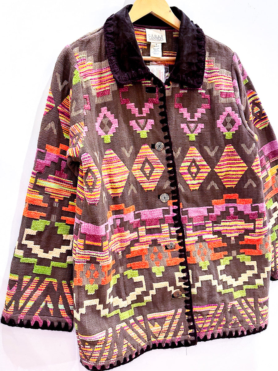 Vintage Navajo Woven Tapestry Jacket