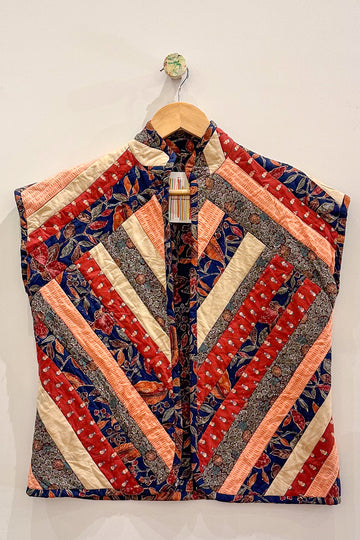Vintage Quilted Patchwork Waistcoat