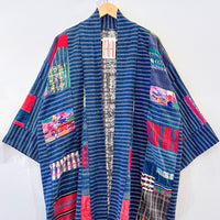 Vintage Denim Patchwork Kimono