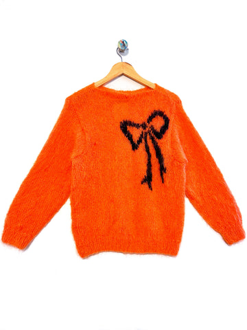 Vintage Orange Bow Jumper