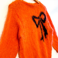 Vintage Orange Bow Jumper