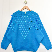 Vintage Blue Sequin Jumper