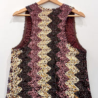 Vintage Chevron Sequin Waistcoat