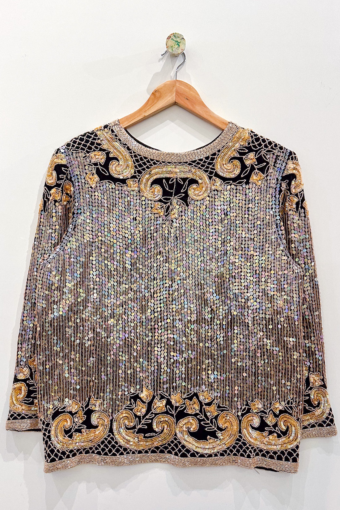 Vintage Gold Sequin Jacket