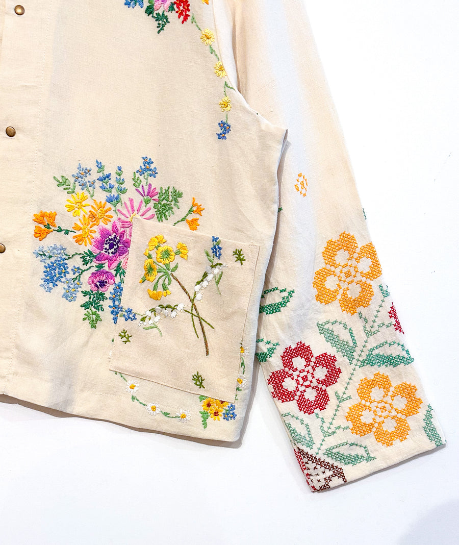 Marley embroidered linen shirt