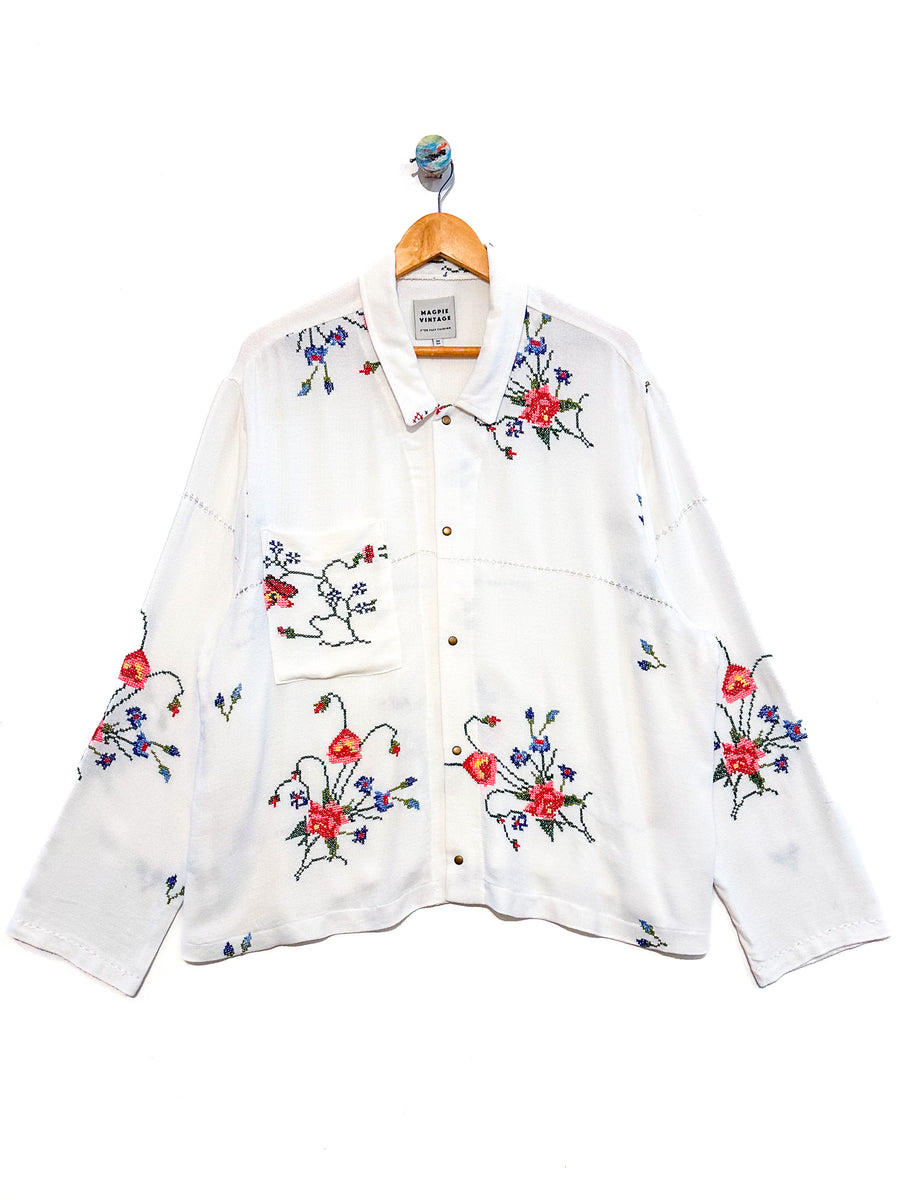 Marley embroidered linen shirt