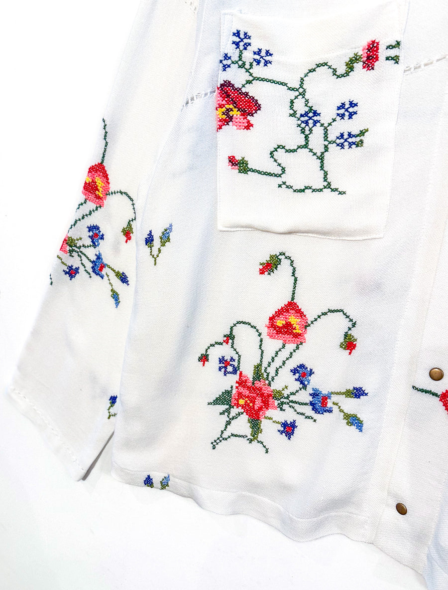 Marley embroidered linen shirt