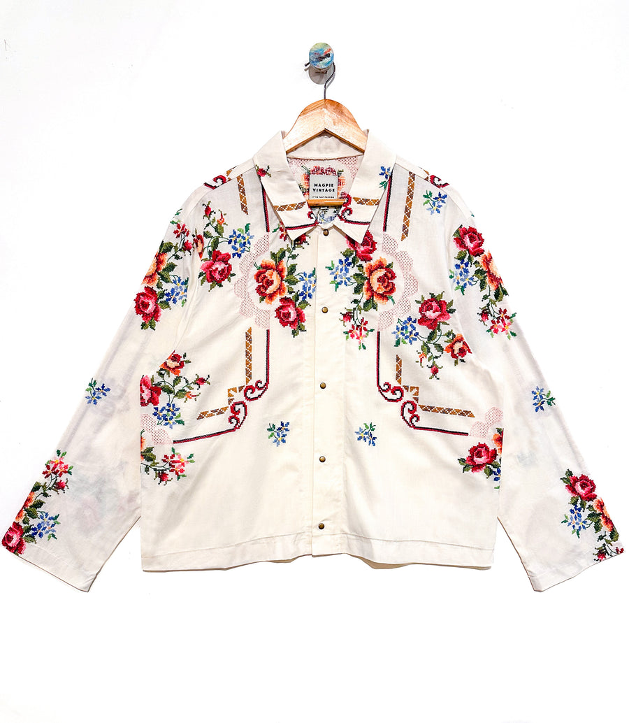 Marley embroidered linen shirt