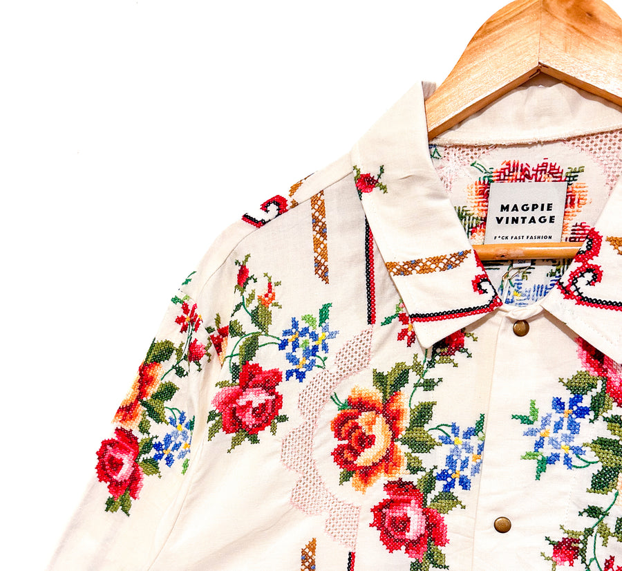 Marley embroidered linen shirt