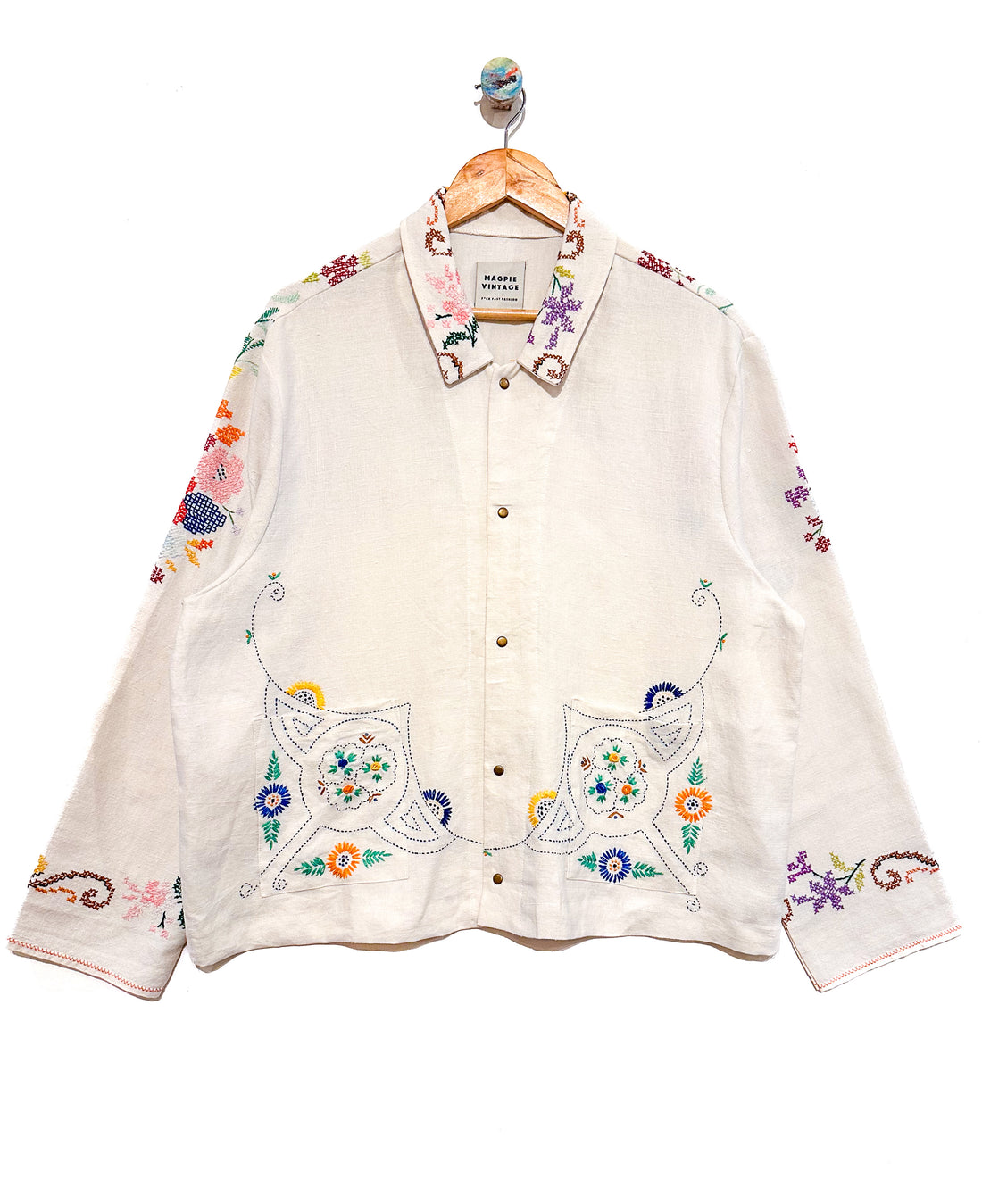 Marley embroidered linen shirt