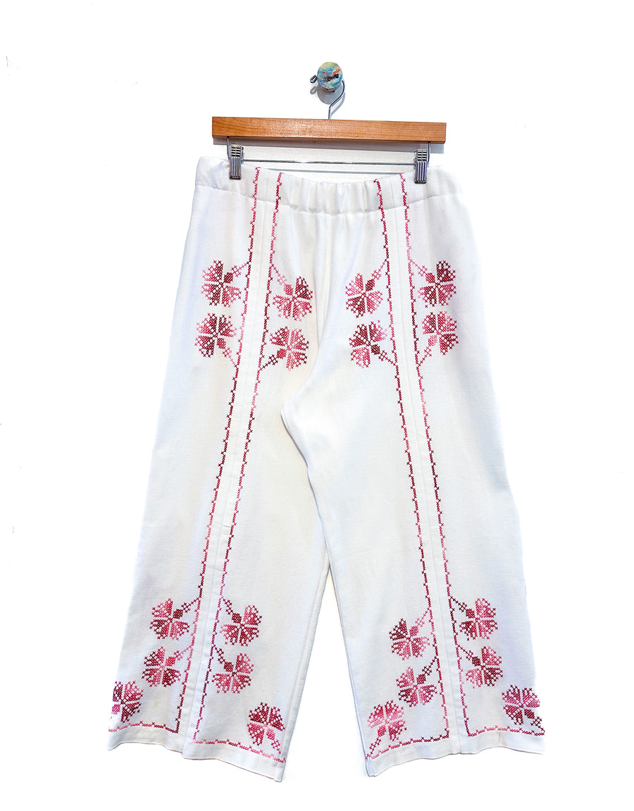 Liv Embroidered Wide Leg Trousers