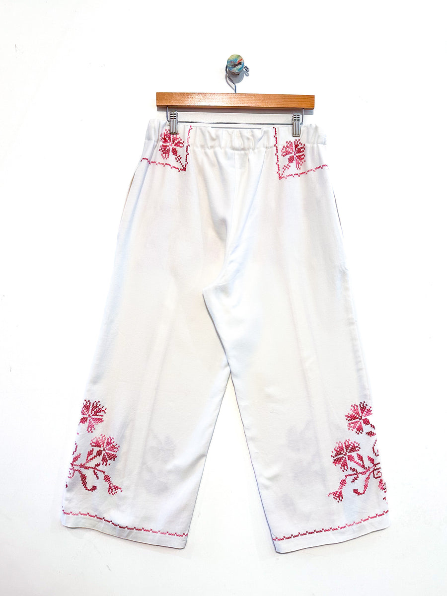 Liv Embroidered Wide Leg Trousers