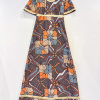 Vintage Shimmer Floral Dress