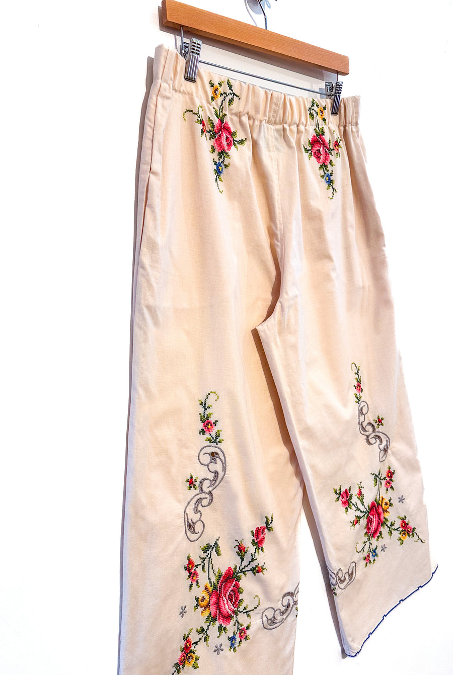 Liv Embroidered Wide Leg Trousers