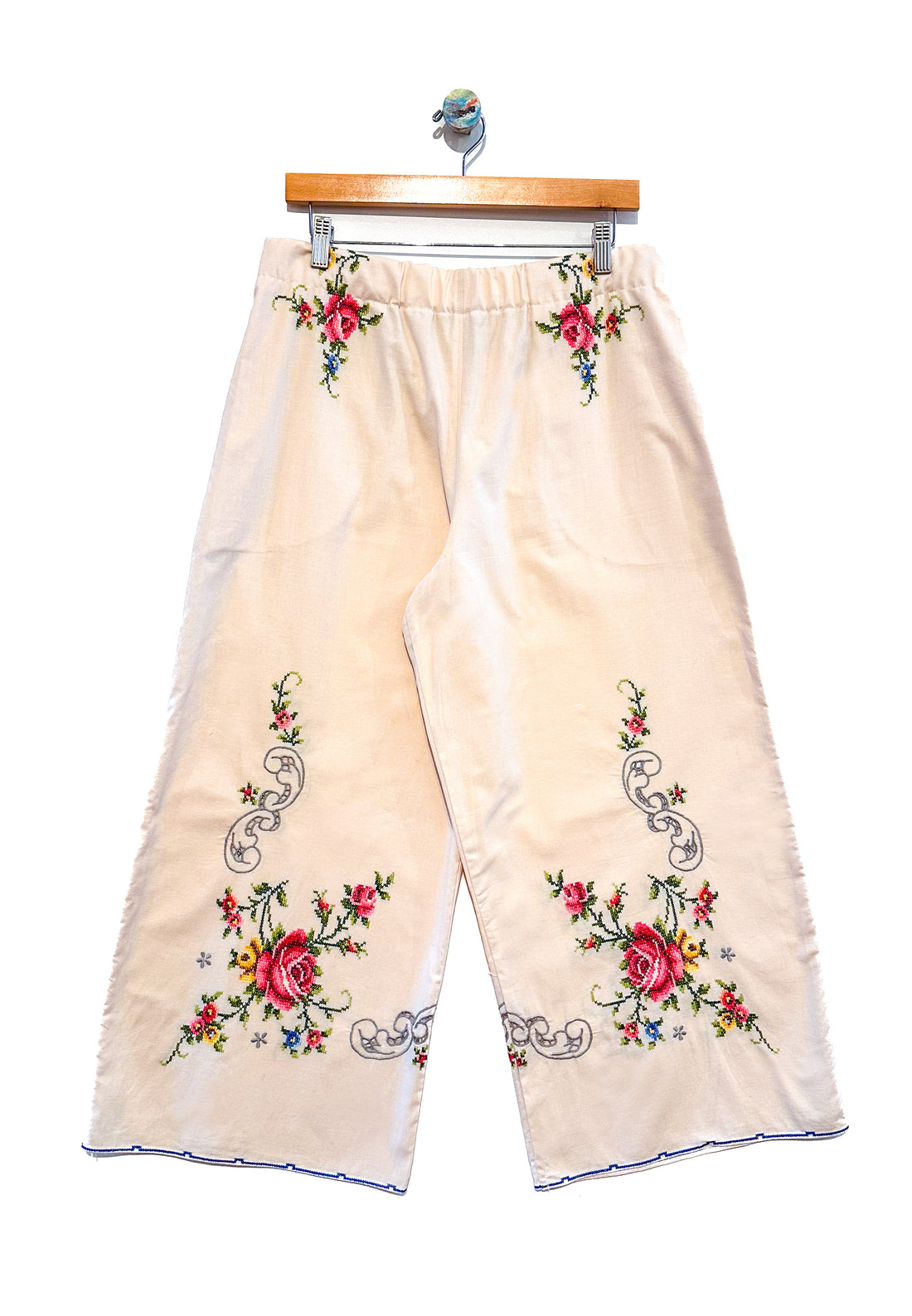 Liv Embroidered Wide Leg Trousers