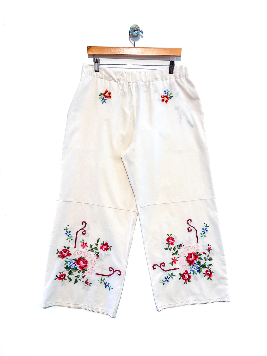 Liv Embroidered Wide Leg Trousers