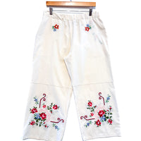 Liv Embroidered Wide Leg Trousers