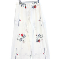 Liv Embroidered Wide Leg Trousers