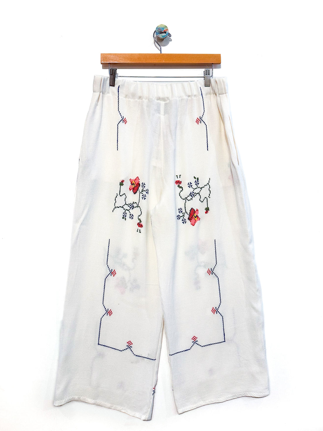 Liv Embroidered Wide Leg Trousers