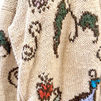 Vintage Peacock Knit Jacket
