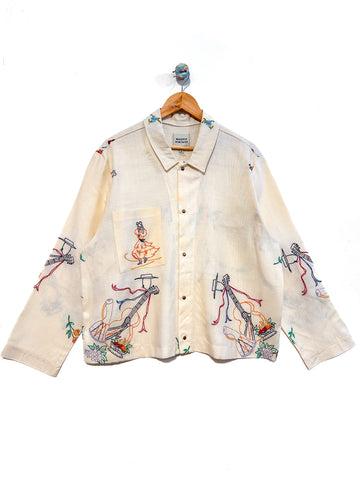 Marley embroidered linen shirt