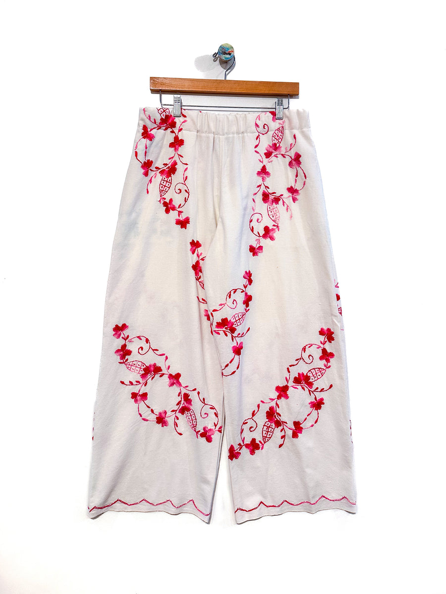 Liv Embroidered Wide Leg Trousers