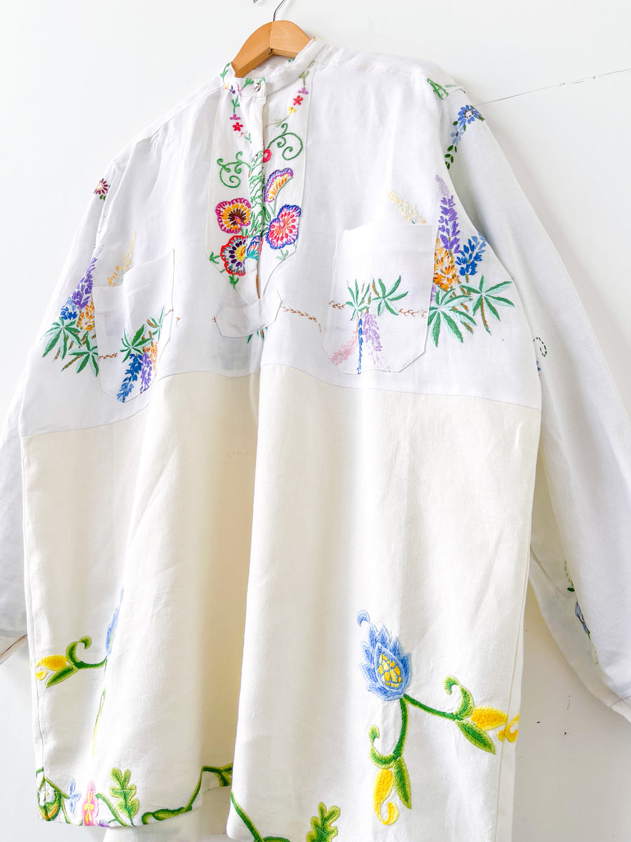 Margo Hand Embroidered Linen Dress