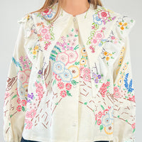 Goldie Embroidered Linen Top