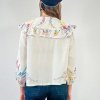 Goldie Embroidered Linen Top