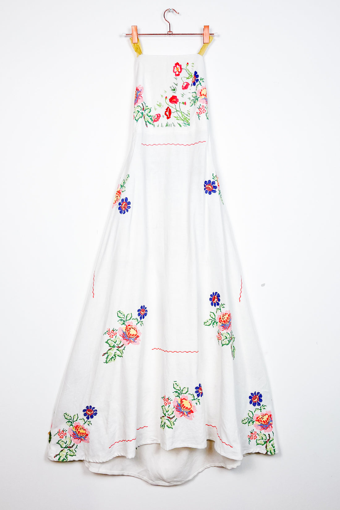 Isabella Embroidered Linen Maxi Dress