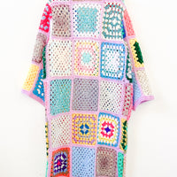 Edie Long Pastel Crochet Cardigan
