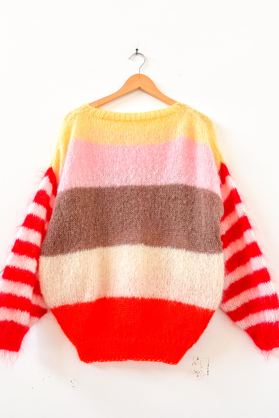 Vintage Candy Cane Stripe Mohair Jumper