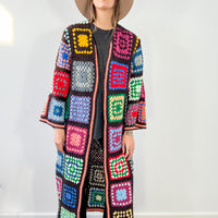 Edie Long Crochet Cardigan