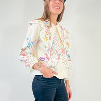 Goldie Embroidered Linen Top