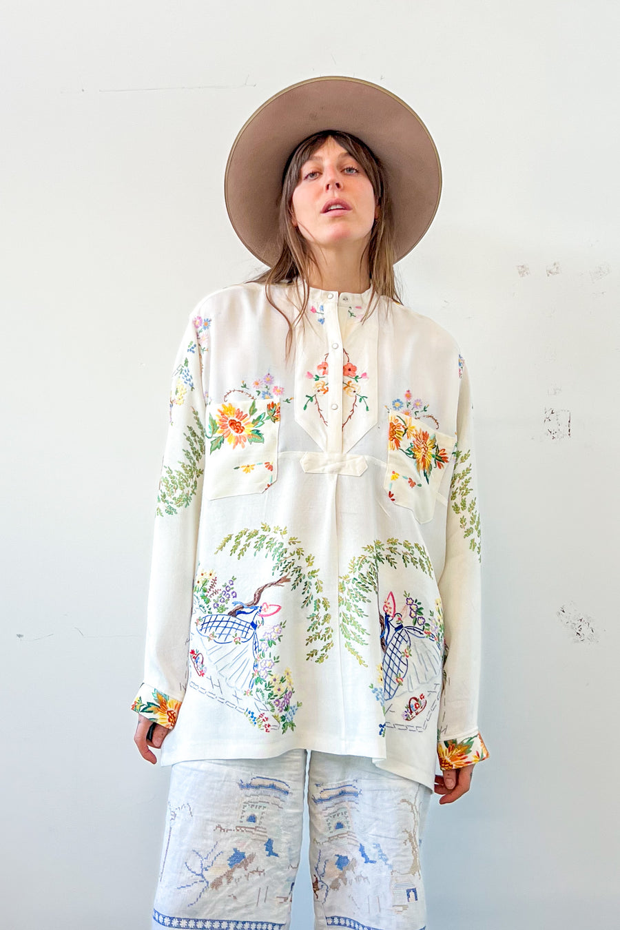Margo Hand Embroidered Painters Shirt
