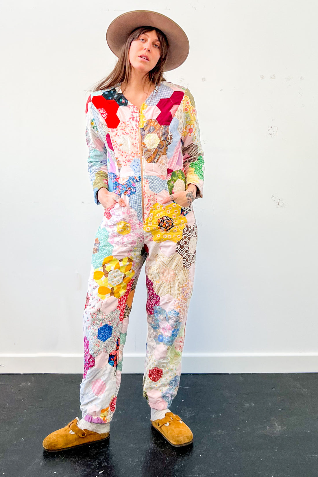 Stella Patchwork Floral Boilersuit