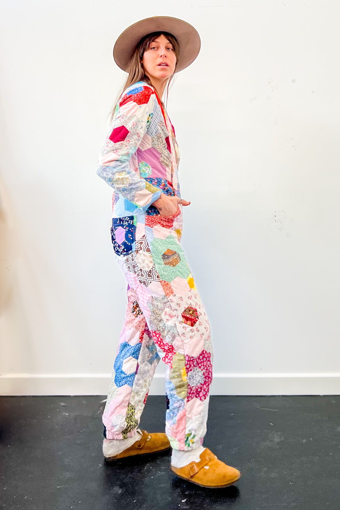 Stella Patchwork Floral Boilersuit