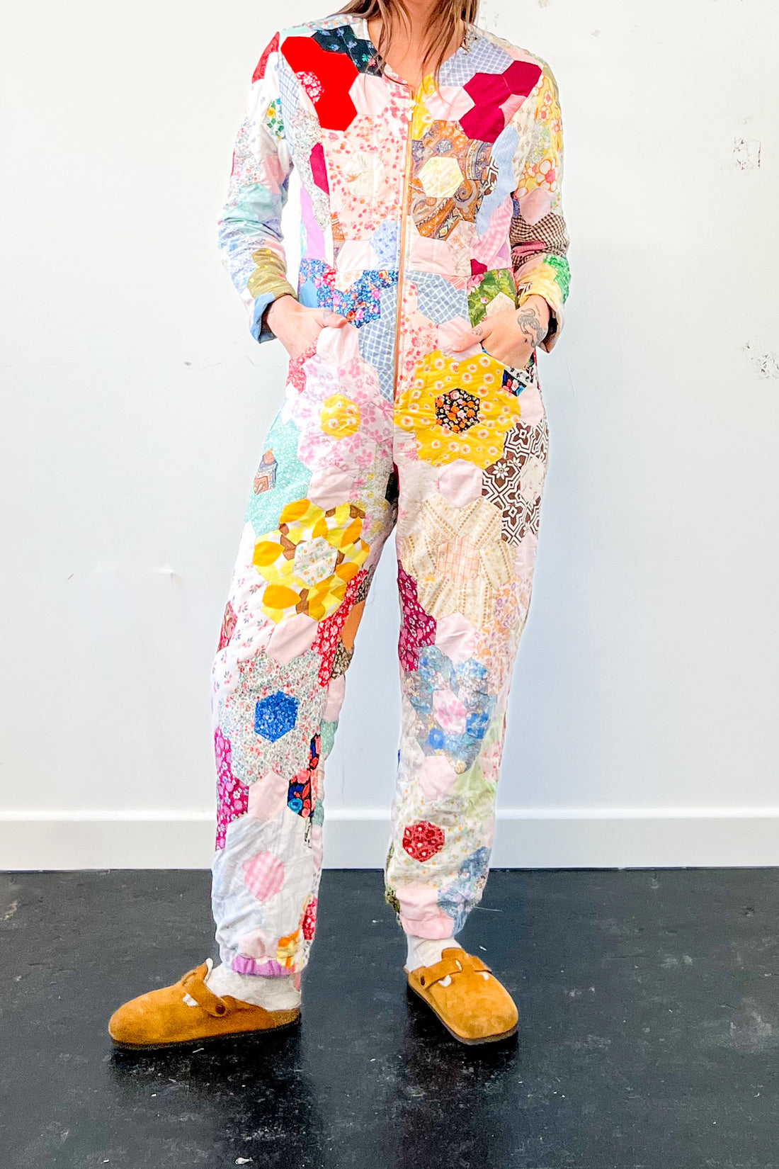 Stella Patchwork Floral Boilersuit