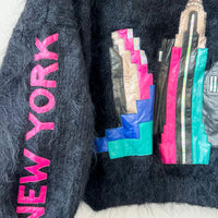 Vintage Mohair and Leather New York Jumper