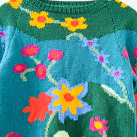 Vintage Botanical Hand Knitted Jumper